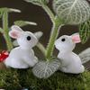 2PCS Lovely Resin Plants Rabbit Cute Micro Landscape Succulent Ornaments Plant Decoration