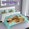 3pcs Cartoon Teddy bear Ted2 pattern bedding set duvet cover set includes duvet cover &pillowcases, perfect all season bedroom decoration & gift