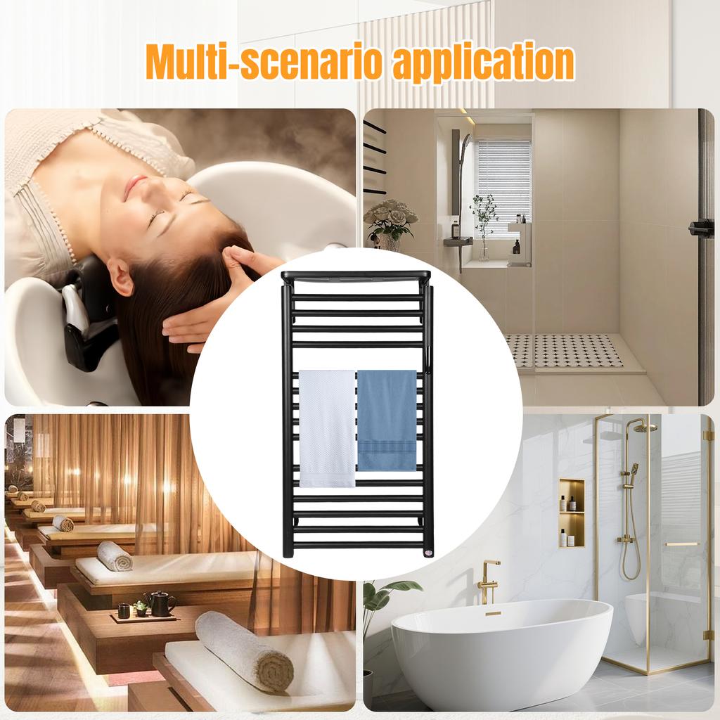 Bathroom Towel Warmer With Digital Display Thermostat Switch Temperature Sensor Controller Timer For Steel Pipe Bathroom Heatin