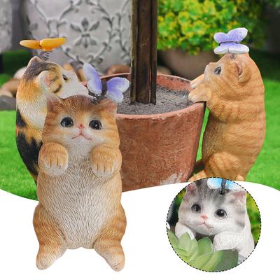 Имитация кошки Миниатюрные украшения для дома Фея Садовые аксессуары для декора горшечных растений