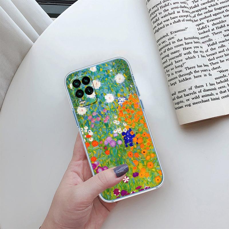 QE14 Gustav Klimt Transparent Phone Case for Motorola Moto G7 G8 G9 G84 G85 G73 G24 G15 Z2 Play Power Plus