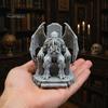 Загадочные Ретро Украшения 3D Печатный Трон Статуэтка Ктулху, Готическая Смоляная Фигурка для Полки и Стола, Декор в Виде Детализированной Скульптуры Крыла Летучей Мыши, Щупальце
