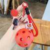 with Lanyard Pickleball Racket Pendant Acrylic Pickleball Key Ring  Bag Accessories