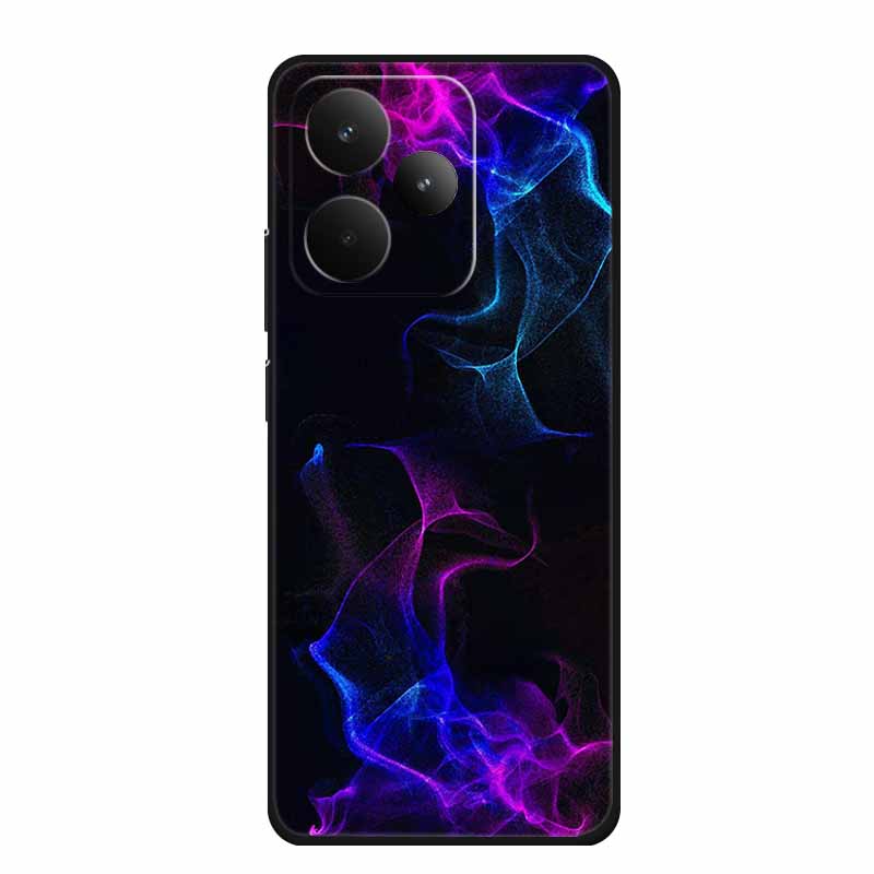 Черный силиконовый чехол для телефона Realme P4 Pro Мультяшный кот Мягкий ТПУ Чехол-накладка на заднюю панель Realme P4 Pro Чехол RealmeP4 Pro
