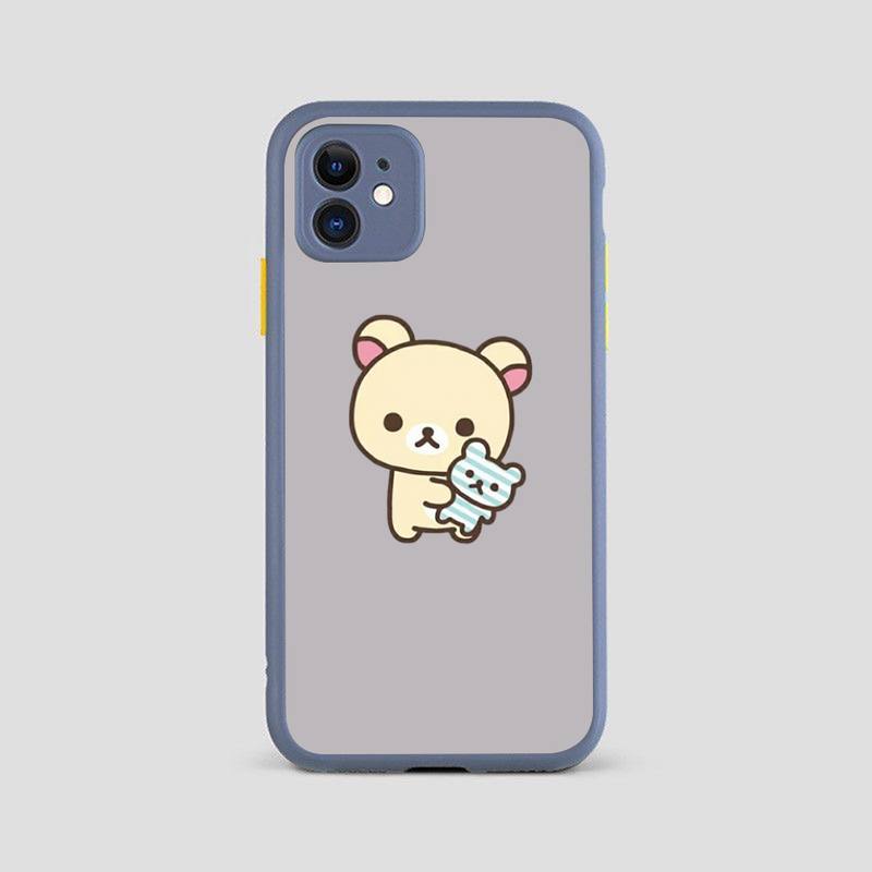 Милый чехол для телефона Rilakkuma для Iphone X Xr Xs 7 8 Plus 11 12 Pro Max, полупрозрачный матовый противоударный чехол