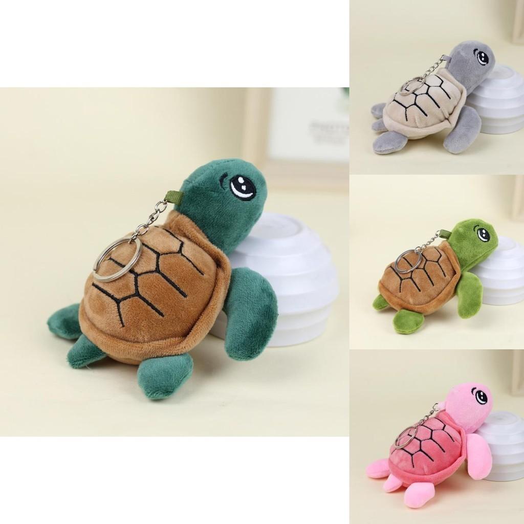 Soft Plush Sea Turtle Toy Keychain For Bags Durable Short Plush Stuffing