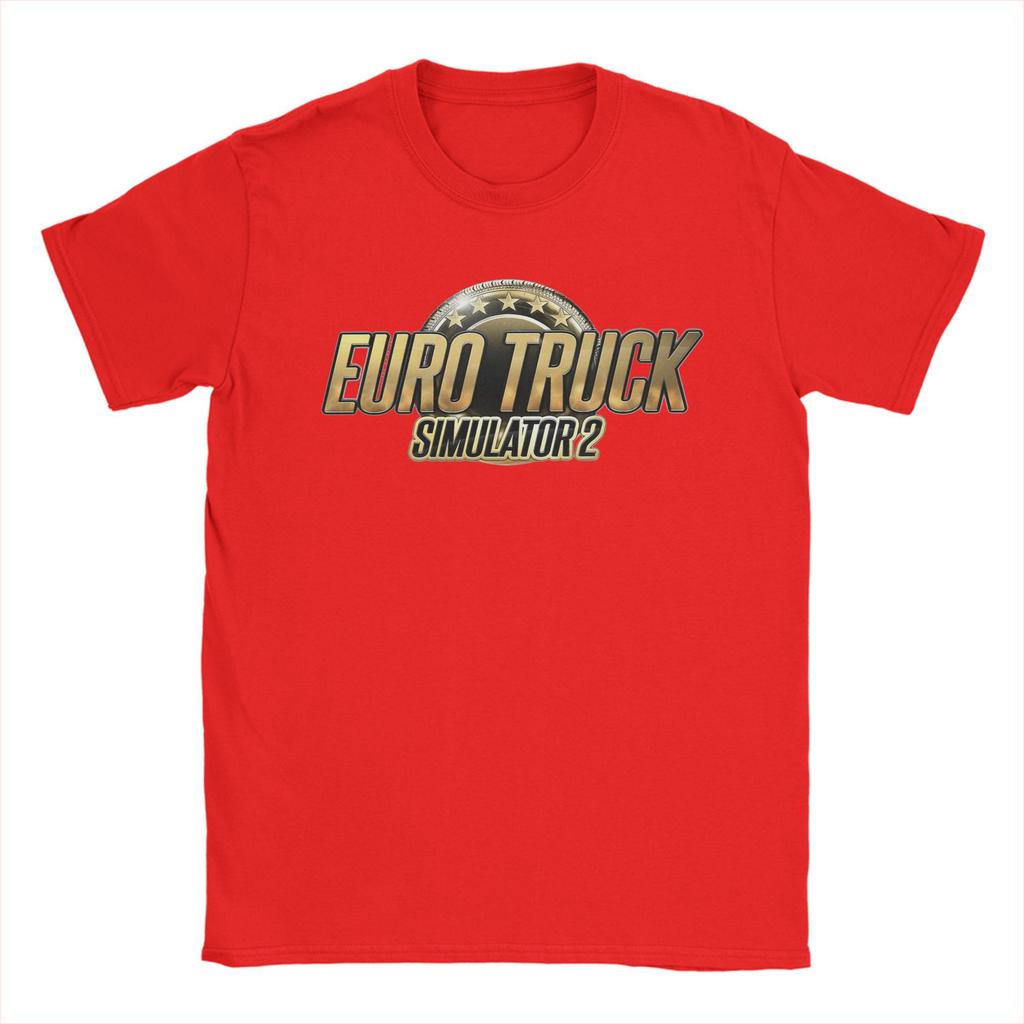 ИгрыEuro Truck Simulator 2 Мужские футболки Повседневные футболки с коротким рукавом с круглым вырезом Хлопок Летние топы