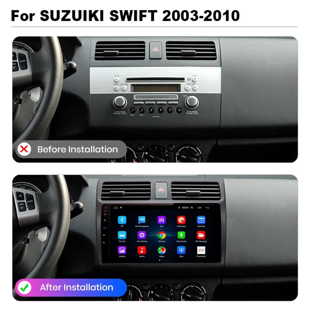 Autoradio Android 17 pour Suzuki Swift 2005 2006 2007 2008 2009 2010 Lecteur multimédia 2DIN Navigation Carplay GPS Vidéo IPS 4G