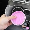 4Pcs Car Cup Holder Coaster Bling Rhinestone Anti-Slip Waterproof Heat Resistant Water Bottle Pad Mat SUV Truck Car Styling Interior Accessories
