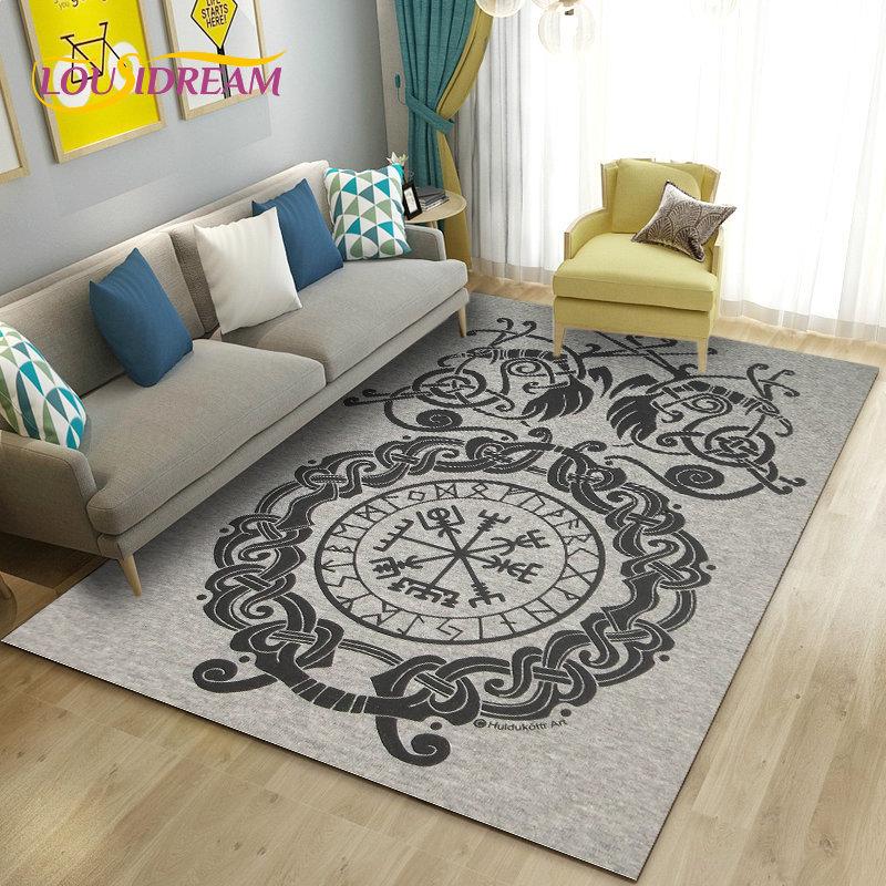 Коврик «Викинги», скандинавская мифология, Один Фенри, ковер, ковер для гостиной, спальни, дивана, коврик, декор, нескользящий напольный коврик для детских игр