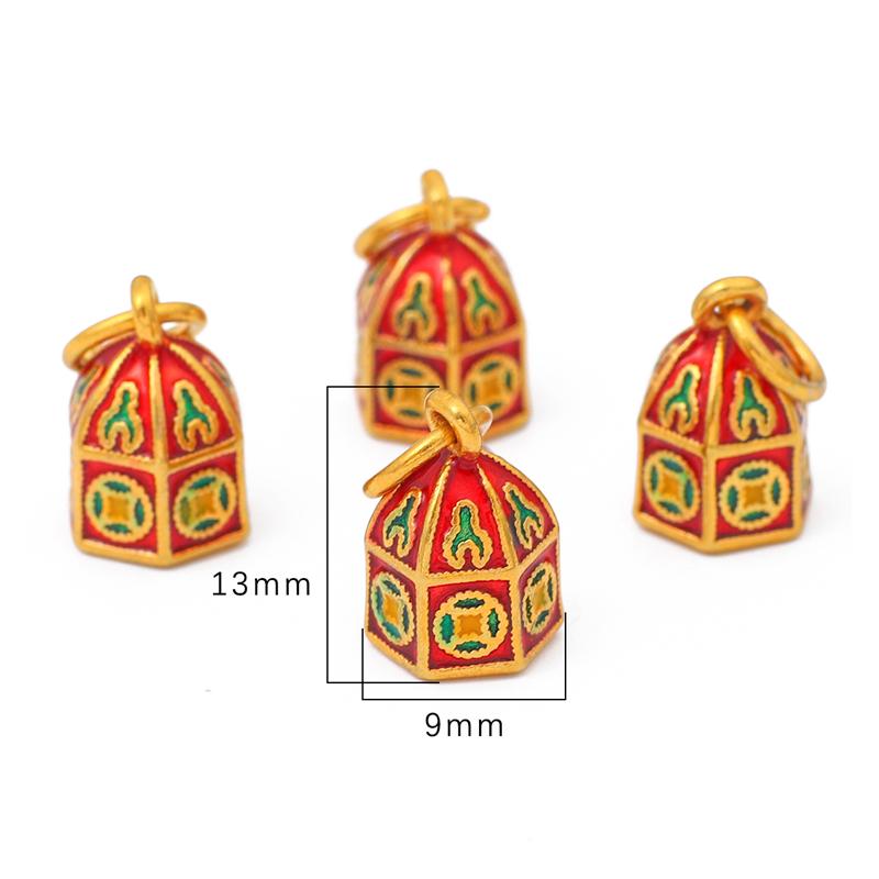 Эмалированная подвеска цвета песочного золота и меди с позолотой для рукоделия и изготовления украшений, 1 шт.