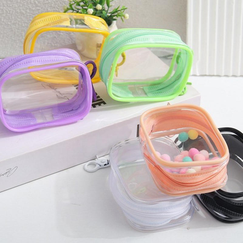 Маленький прозрачный пакет для демонстрации фигурок с брелоком, чехол для переноски фигурок, предметов коллекционирования, высокое качество, портативный, на молнии, водонепроницаемый, мини-кошелек для кукол