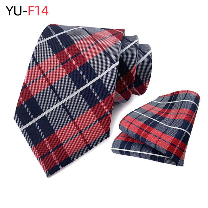 Мужской галстук из двух частей с цветочным принтом, полосатый галстук, деловой модный носовой платок, клетчатый галстук с пейсли