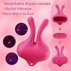 Nipple Toys Nipple Vibrator 10 Vibration Patterns for Female Nipple Clip Sexual Pleasure Silicone Lightweight Invisible Nipple Toys Adult Sex Toys