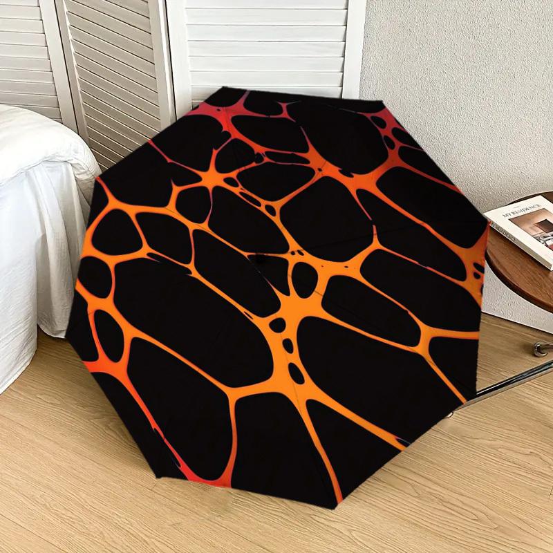 1pc Lava Flow Abstract Pattern Umbrella with Plastic Handle,Suitable for All Seasons Home Travel Outdoor UmbrellaDD1480