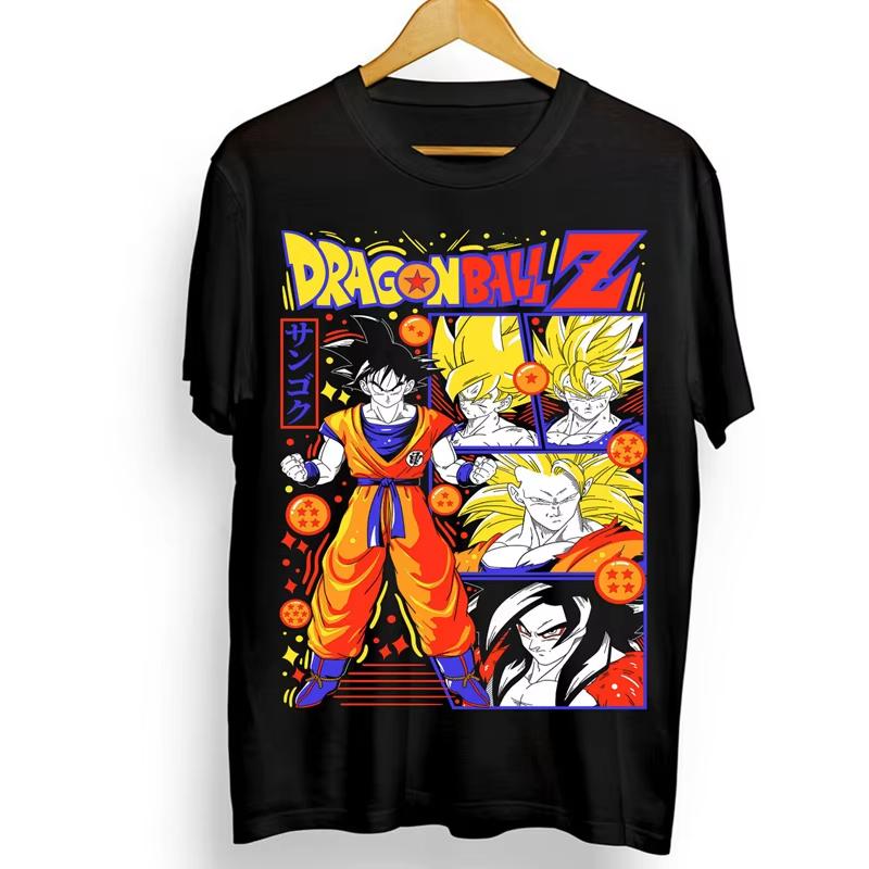 Unisexs Tshirt 90s Seven Dragon Ball Goku Cobranded Japanese RetroSpray Fashion Tshirt Daily Retro Summer Graphic Tshirt Tops