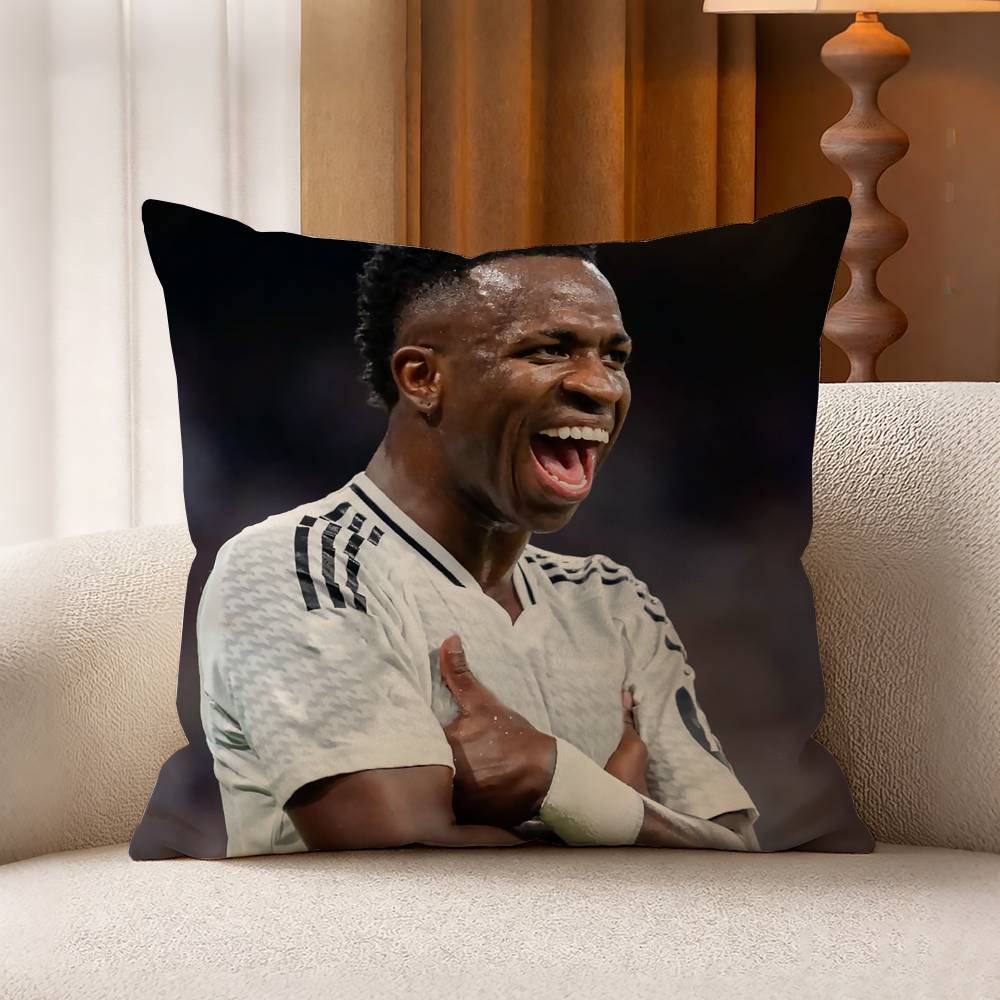 Brazil Vinicius VVini Jr Cotton Linen Square Pillow Covers Home Decor Gifts