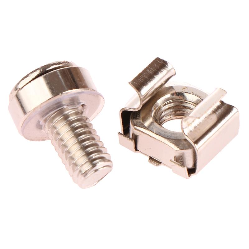 10 шт. M6 X 16 мм гайки-клетки для монтажа в стойку, винты и шайбы для серверного шкафа для монтажа в стойку, полок для серверов для монтажа в стойку, маршрутизаторов