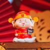 Blessing Mini God of Wealth Figurine Resin Lucky New Year Statue  Home Office Accessories