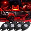 Комплект из 4 светодиодных фонарей для джипов, квадроциклов, внедорожников, автомобилей, грузовиков, лодок, водонепроницаемые светодиодные неоновые огни.