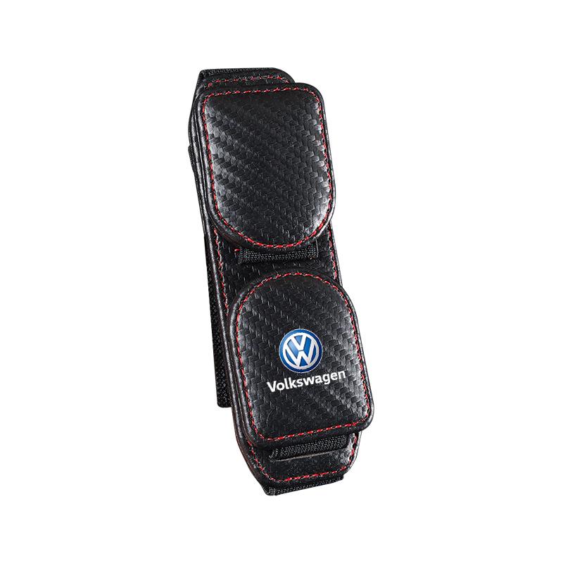 2026 Hot Double Clip Sunglasses Holder Magnetic Leather Glasses Storage For Volkswagen VW Arteon T-ROC Golf Amarok T5 ID3 T-Cross Tiguan