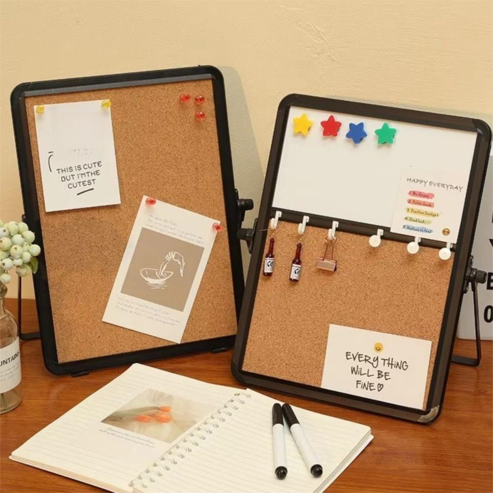Rotate Stand Cork Message Board Magnetic Soft Cork Whiteboard Notice Pin Board Set Study