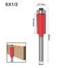 6Mm 1/4" Shank Flush Trim Router Bits End Mill For Wood Lengthened Trimming Cutt