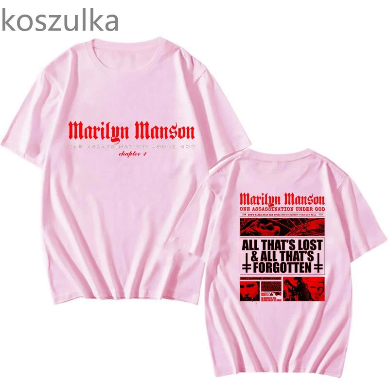 Marilyn Unisexson Tshirt Unisex Unisex Harajuku Oneck Summer Casual Pure Cotton Fashion Aesthetic Unisex Short Sleeve Streetwear Tops