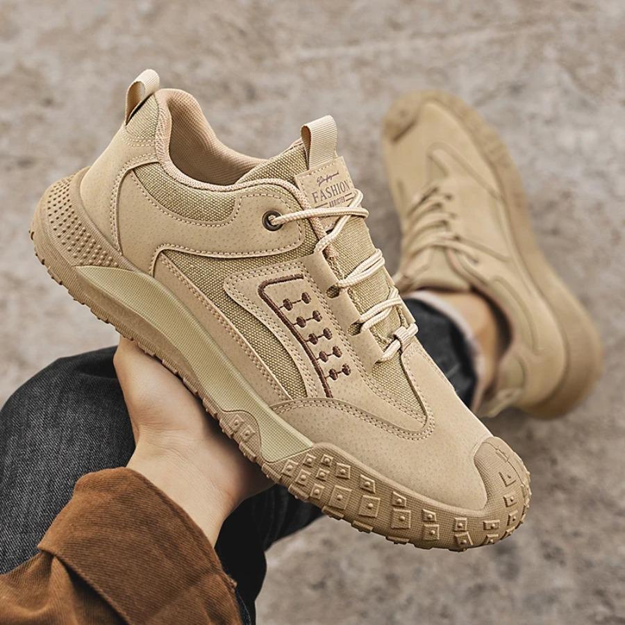 2025 Мужские весенне-осенние дышащие уличные походные рабочие мужские туфли для бега с мягкой подошвой, повседневная спортивная обувь, новая мужская обувь