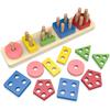 Wooden Toys for 1 Year Old, Montessori Toys for 1 2 3 Year Old, Wooden Sorting Stacking Toys for Toddlers Age 2-3 Boys Girls, Colorful