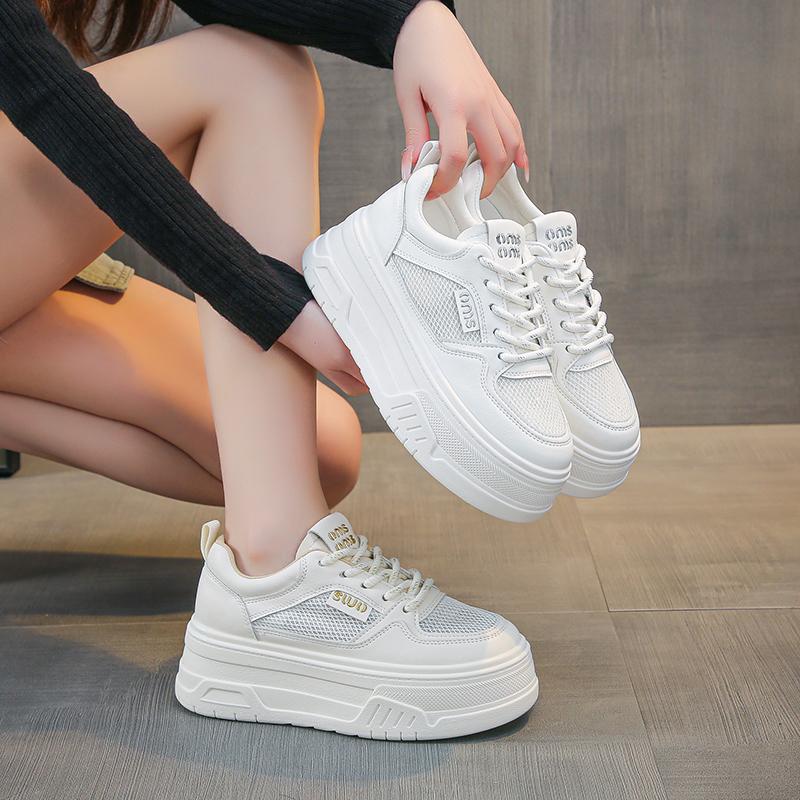 New Fashion Women's Casual Vulcanized Shoes New Trend Versatile Thick-soled Shoes Women's Breathable Tennis Shoes Zapatos