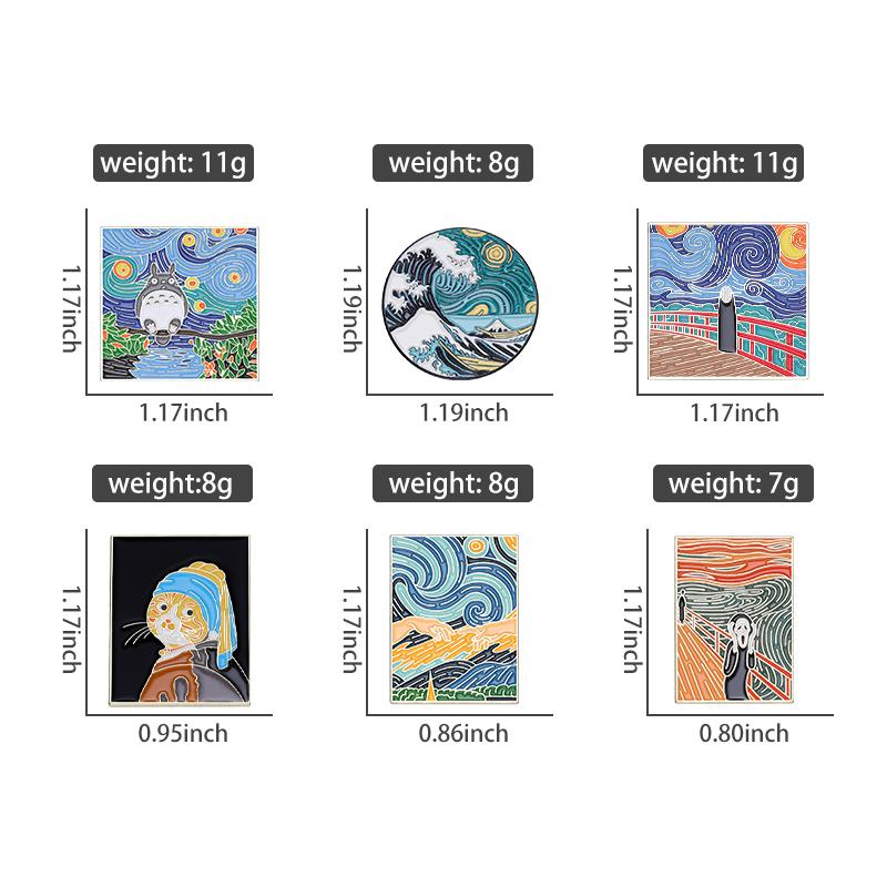 3 ~ 6 шт./компл., набор эмалированных булавок, милый кот, цитата, письмо, математика, картина маслом, брошь с изображением животных для мальчиков, значок на лацкане, женские и мужские ювелирные изделия