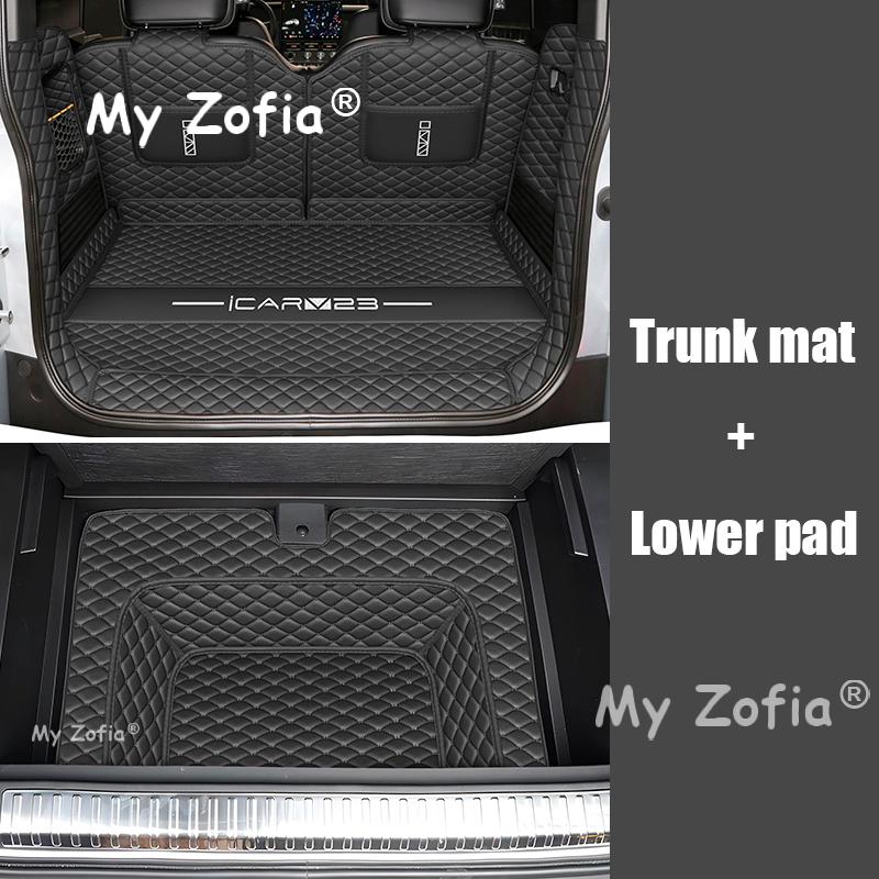 For Chery iCAR V23 iCAUR V23 2025 2026 Car Trunk Protection PU Leather Mat Catpet Interior Modification Cover Part Accessories