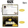 8Pcs Elegant Graduation Greeting Cards High Quality Paper Card Greeting Card Ideal For Expressing Congratulation