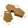Retail 100 Pieces Necklace Package DIY Double Fold Kraft Paper Label Rectangular Gift Card Label Blank Label 3 Colors