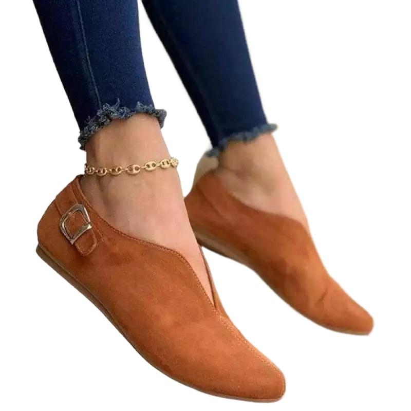 Мода 2024 года, горячая распродажа, женская обувь, слипоны, женские туфли на плоской подошве, модные повседневные туфли на плоской подошве с пряжкой на ремне, женские сексуальные туфли с острым носком на плоской подошве, низкие каблуки, Zapatos
