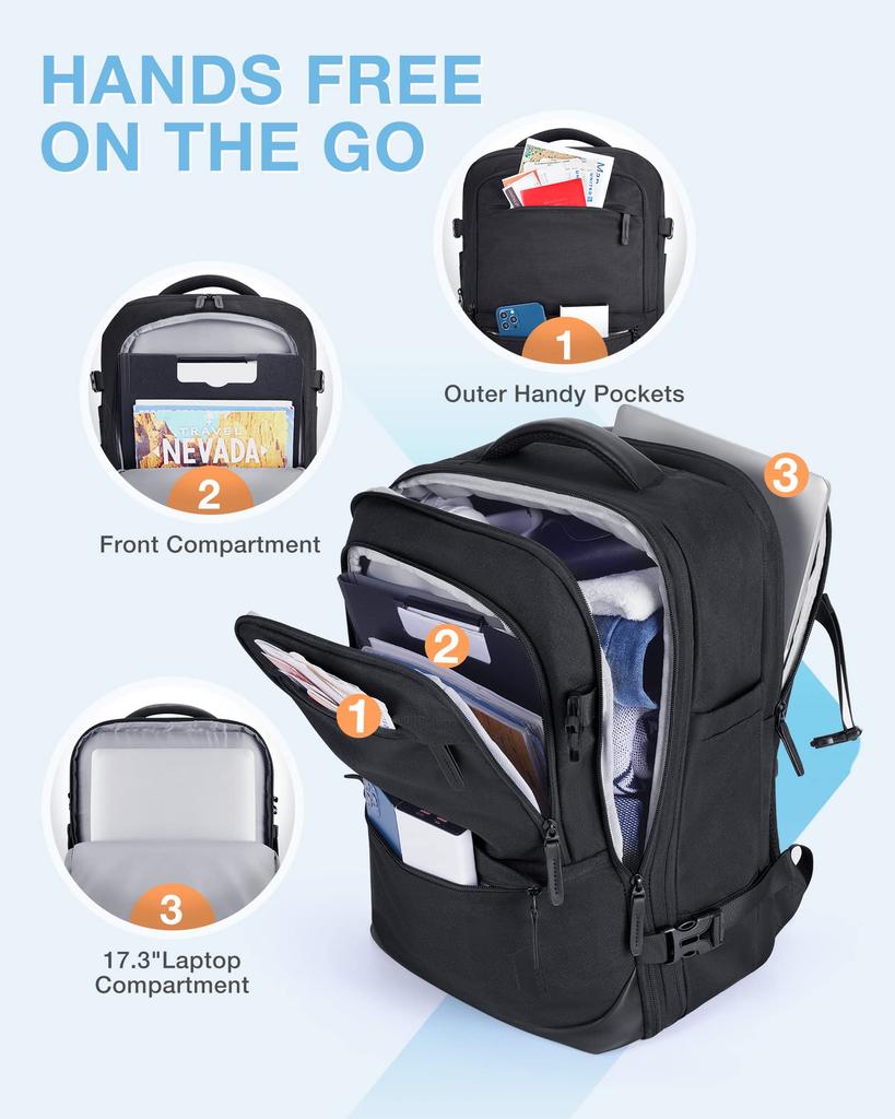 Рюкзак большой емкости компрессионный дорожный рюкзак бизнес 40л расширяемый рюкзак 17 дюймов ПК A4 с сумкой для обуви водонепроницаемый ударопрочный дорожный бизнес