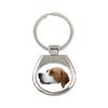 English Pointer - Geometric Keychain with a Photo and the Inscription
