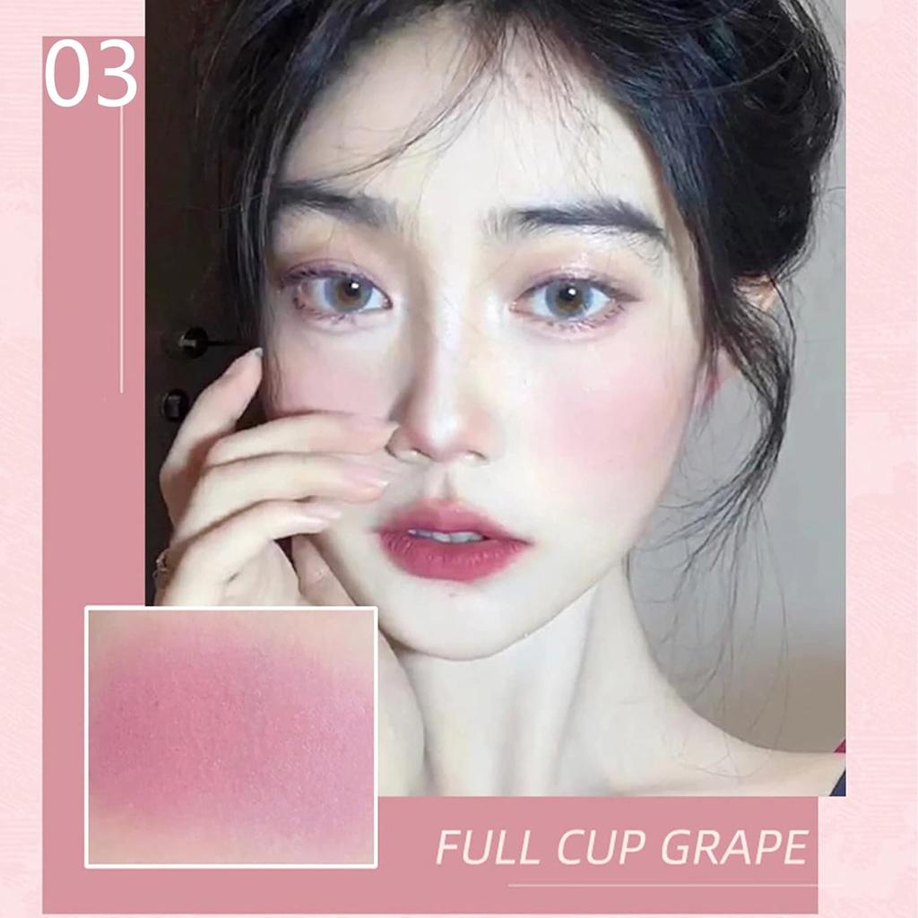 Матовые румяна для лица 3 в 1, пудра для макияжа, румяна для макияжа, стойкие к поту, нежирные румяна, сияющие, матовые, осветляющие кожу, естественный вид