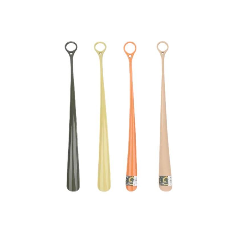 Extended Plastic Shoehorn - No Bend Long Handle for Easy Shoe Wearing, Ideal for Pregnant Women