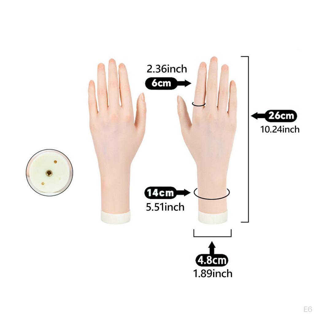 Манекен-держатель для ювелирных изделий, гибкая сгибаемая модель для акриловых ногтей,