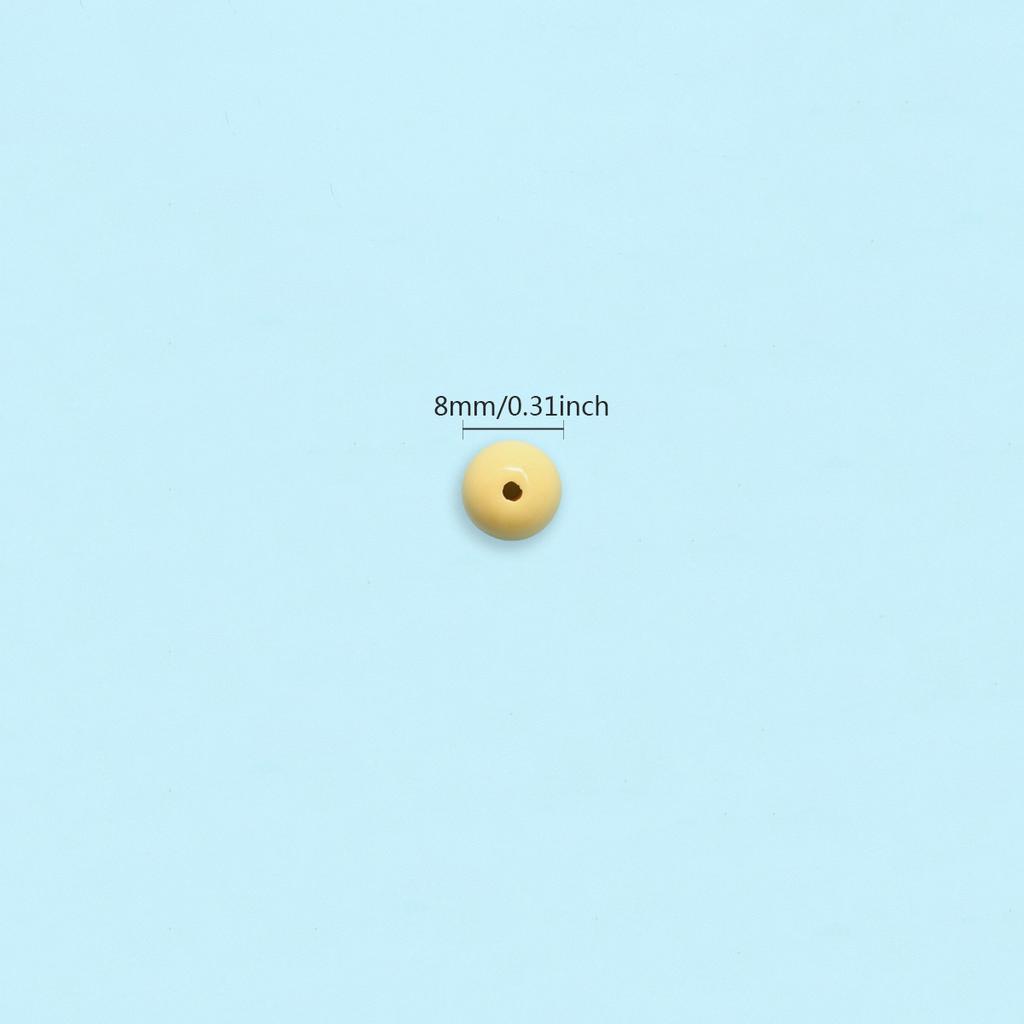 8 мм DIY Новые однотонные разноцветные круглые свободные бусины для изготовления ювелирных изделий, модные высококачественные бусины 100 шт.