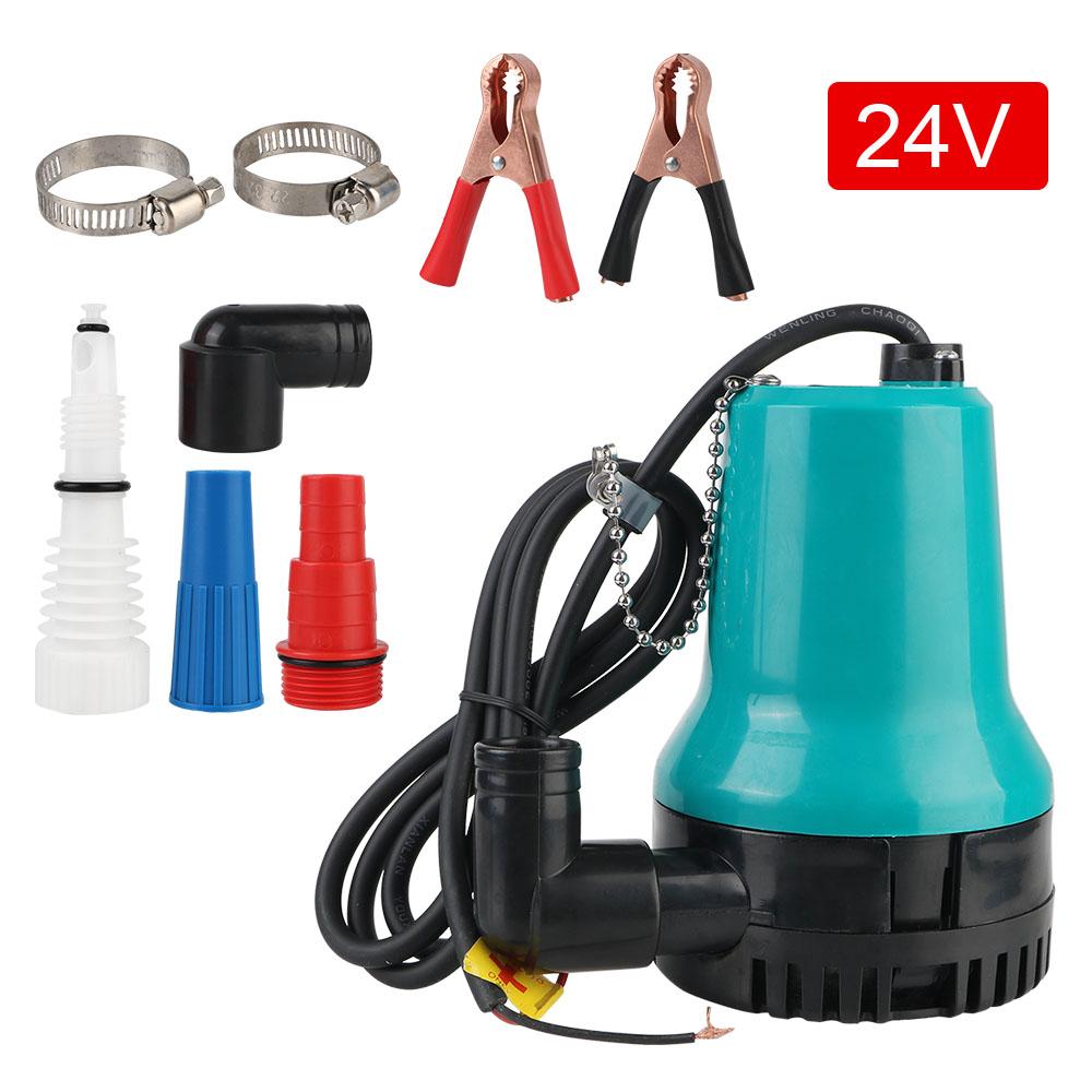 Bottom Suction Marine Bilge Pump Submersible Water Pump Filter Fish Tank 4600RPM 50W DC 12V/24V for Household /Farming Portable