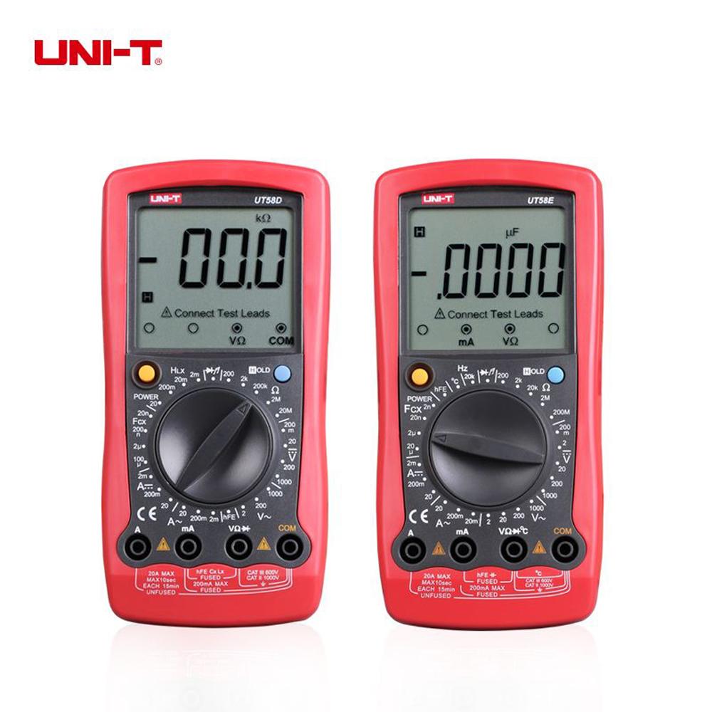 UNI-T UT58A UT58B UT58C UT58D UT58E Профессиональный цифровой мультиметр Высокоточный многофункциональный электрический измерительный инструмент