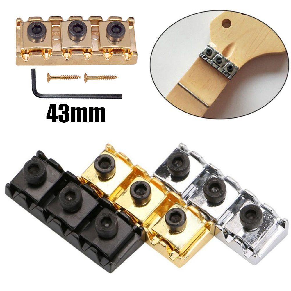 Durable Metal Clamp Guitar Strings Locking System with Screws Tremolo Bridge String Locks Nut Block