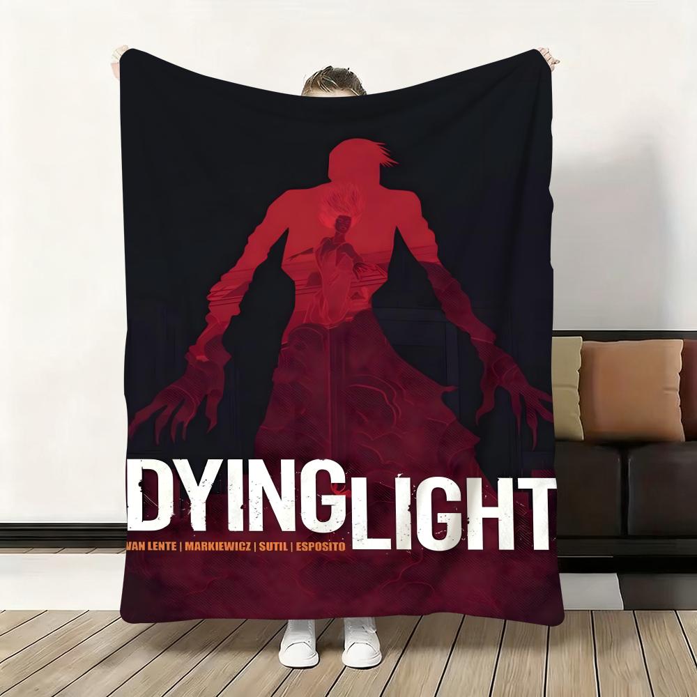 D-Dying Light The Beast Throw Thick Flannel Blanket Lightweight Warm Cozy Skin-Friendly Throw for Sofa Bed Office Winter Use