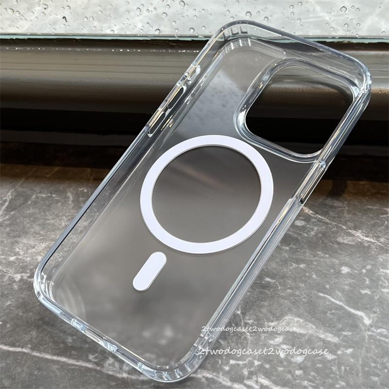 Улучшенный матовый чехол Magsafe для iPhone 16 Plus/16/15/14/13 Pro Max с кнопкой AI, устойчивый к падениям, прозрачный магнитный чехол