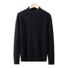 Hengyuanxiang Women's Pure Wool Loose Half-High Collar Knit Sweater