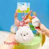 Character Plush Samoyed Keyring With Magnetic Design For Backpack And Holder Key