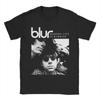 Минималистичная графическая футболка Blur Vintage черная с красно-белым логотипом